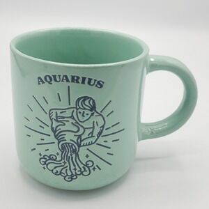 Wild Sage Zodiac Aquarius Mug Horoscope Sign Coffee‎ Mug Teal